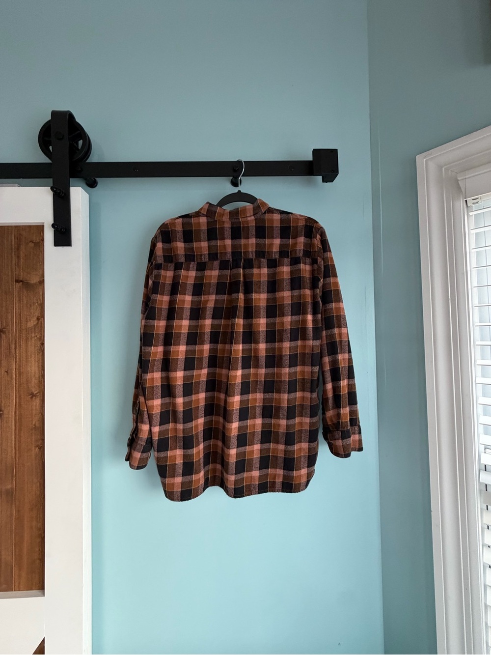 Madewell Women’s Medium Plaid Flannel Button Down Shirt Brown Black